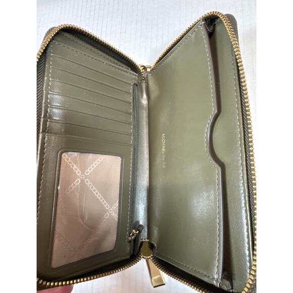 MICHAEL Michael Kors Women's Green Jet Set Logo Buckle Strap Shoulder Tote Bag - Picture 4 of 8